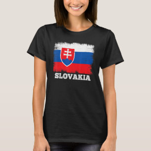 Vintage Flag Slovakia Country Retro Flag Slovak T-Shirt