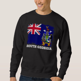 Vintage Flag South Georgia Retro Flag Sandwich Isl Sweatshirt