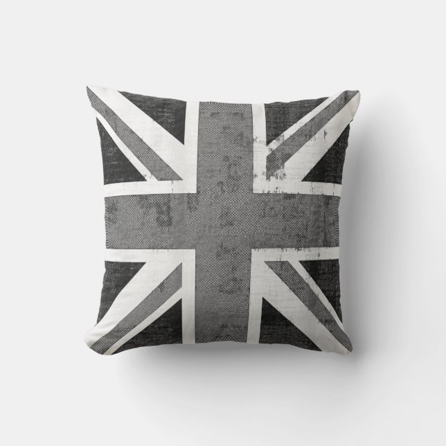 Vintage Flag United Kingdom Pillow (Front)