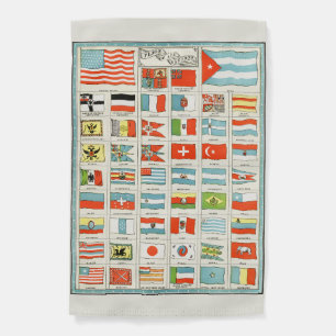 Vintage Flags Of All Nations Educational Poster