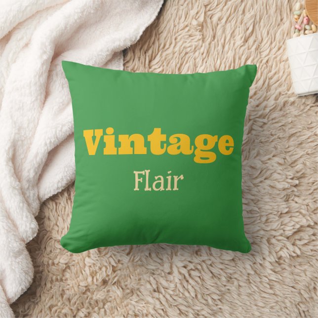 Vintage Flair Throw Pillow (Blanket)