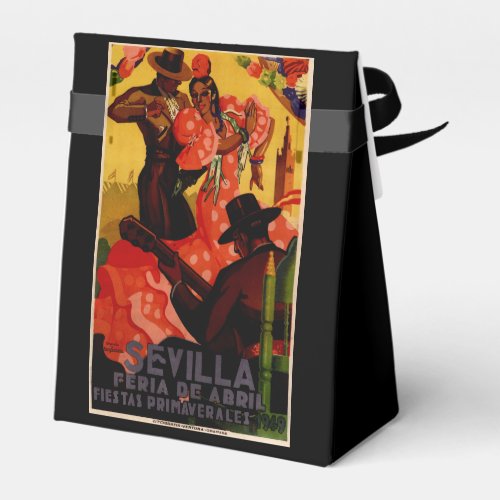 Vintage flamenco dancers Spanish Favor Boxes