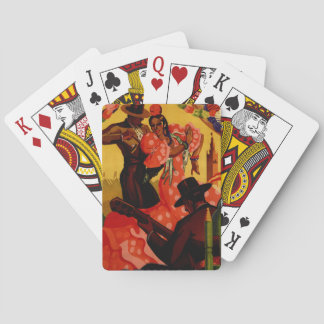 Vintage flamenco dancers Spanish Poker Cards