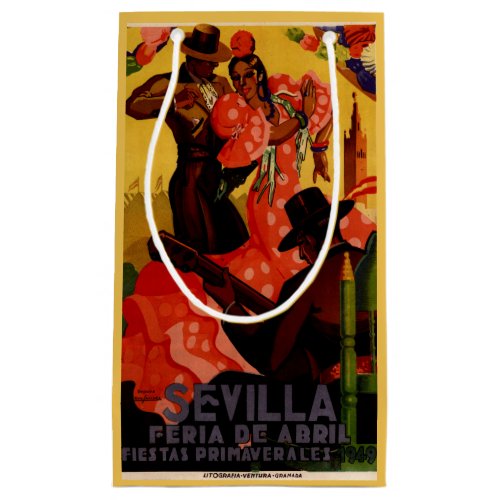 Vintage flamenco dancers Spanish Small Gift Bag