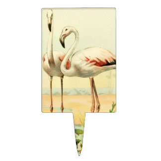 Vintage Flamingo Cake Topper