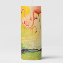 Vintage Flamingo Candle