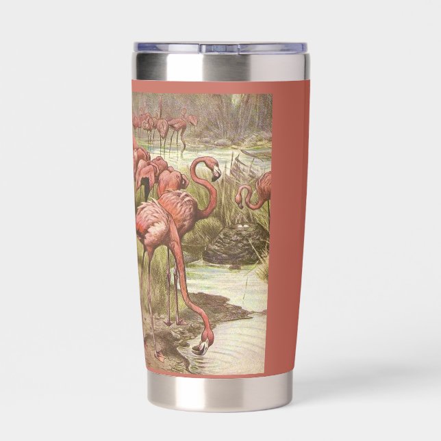 Vintage Flamingo   Insulated Tumbler (Back)