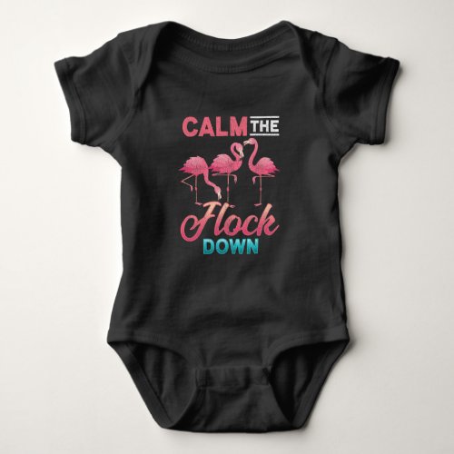 Vintage Flamingo Sarcastic Inappropriate Saying Baby Bodysuit