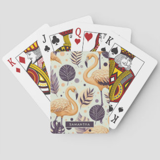 Vintage Flamingo Seamless Poker Cards