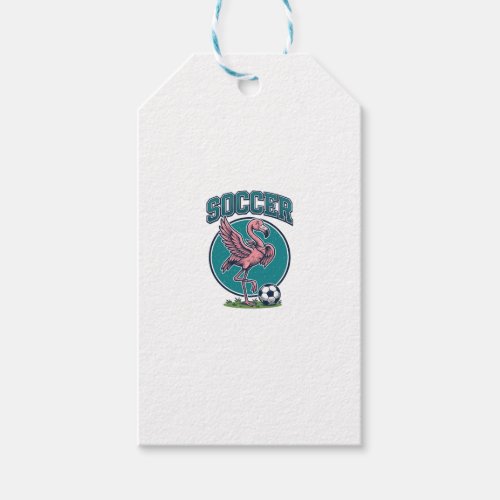 Vintage Flamingo Soccer Player Graphic Shirt_1 Gift Tags