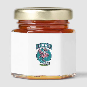 Vintage Flamingo Soccer Player Graphic Shirt_1 Honey Jar Favors