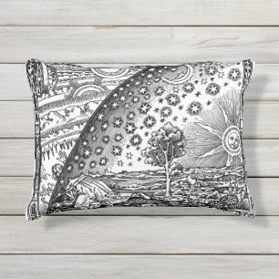 Vintage Flammarion Illustration of Universe Outdoor Pillow