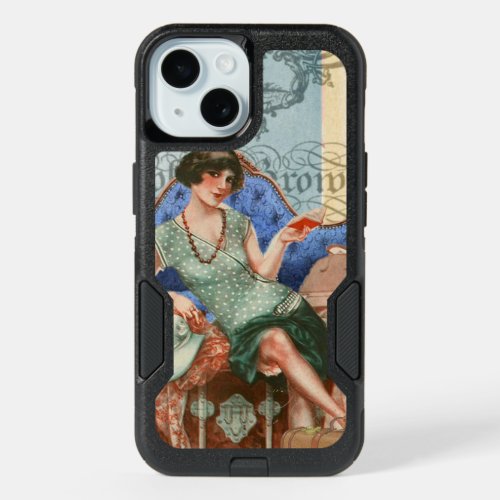 Vintage Flapper Girl in 1920s Paris iPhone 15 Case