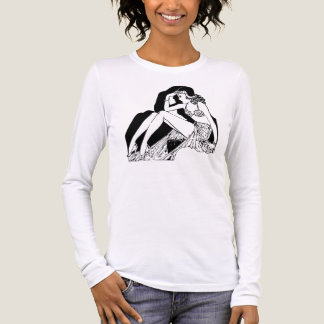 Vintage Flapper Line Art Tri-Blend Shirt