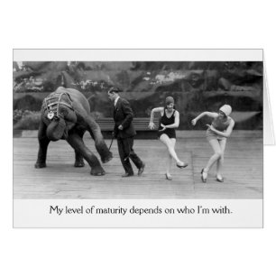 Vintage Flappers & Elephant Dancing the Charleston Cards