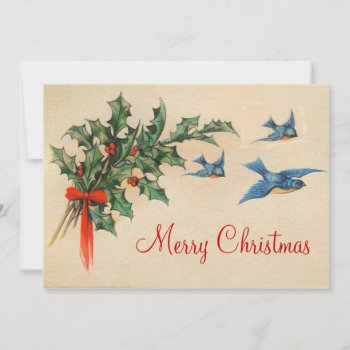Vintage Flat Christmas Card by xmasstore at Zazzle