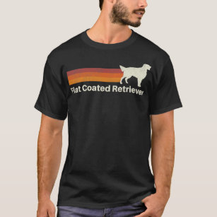 Vintage Flat Coated Retriever Retro Mom Dad Dog  T-Shirt