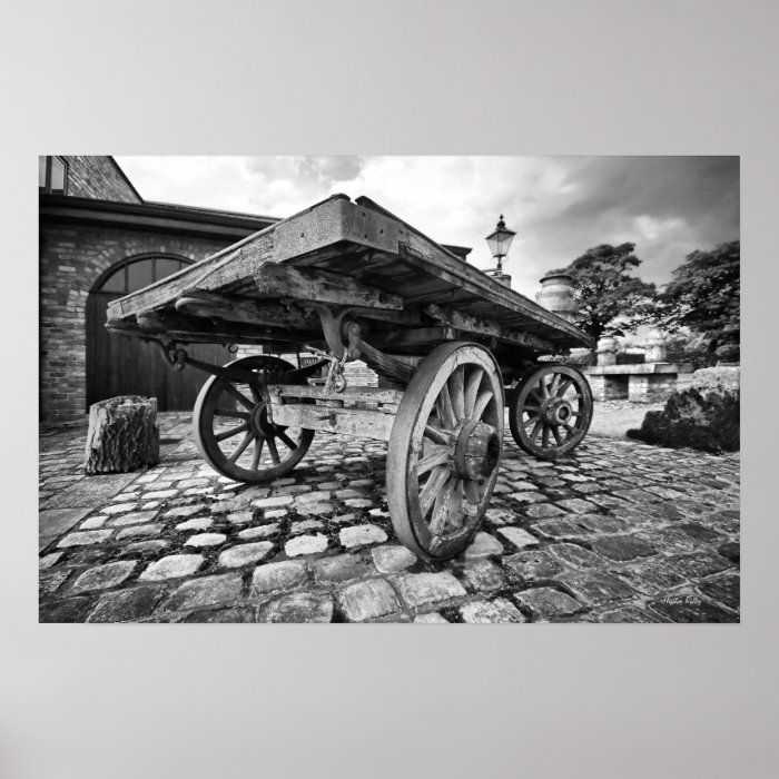 Vintage Flatbed Farm Wagon print