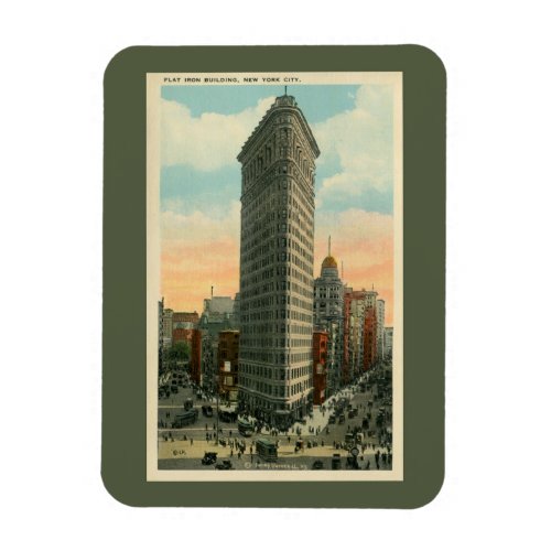 Vintage Flatiron Building New York City Magnet