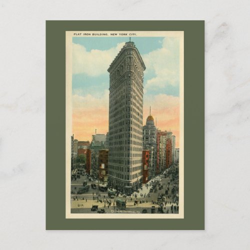 Vintage Flatiron Building New York City Postcard