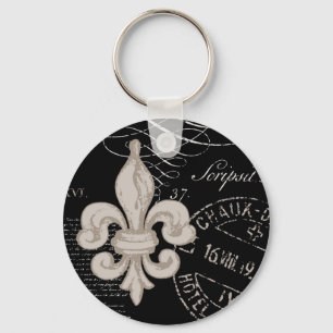 Vintage Fleur de Lis...keychain Keychain
