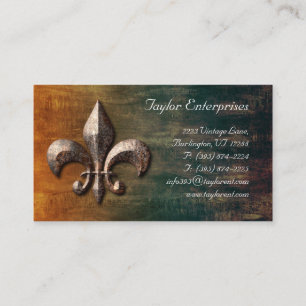 Vintage Fleur de lis Logo Business Card