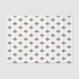 Vintage Fleur de Lis Petite White French Tissue Paper