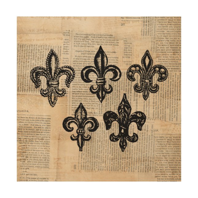 Vintage Fleur de Lis Symbols Fleur-de-lis Art (Front)