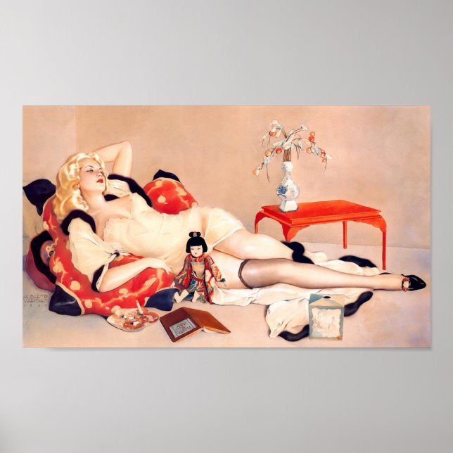 Vintage Fleurs du Mal by Vargas Poster (Front)