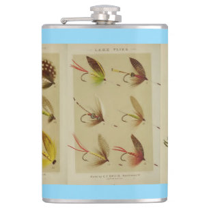 "Vintage Flies Fisherman" Flask