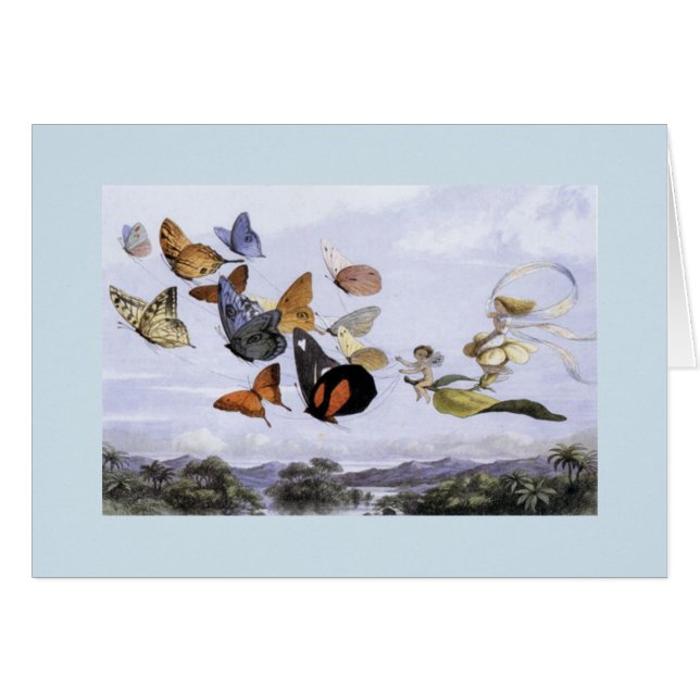 Vintage - Flight of Fairies & Butterflies, Cards (Front Horizontal)
