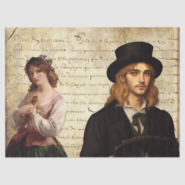 Vintage Flirt Tissue Paper (Front)