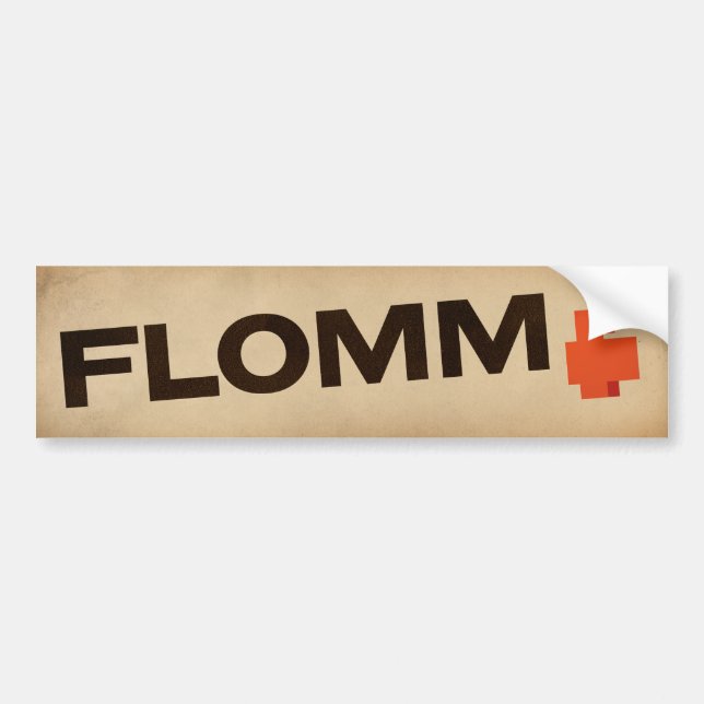 vintage FLOMM positavo Bumper Sticker (Front)