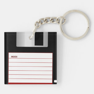 Vintage Floppy Disk Keychain