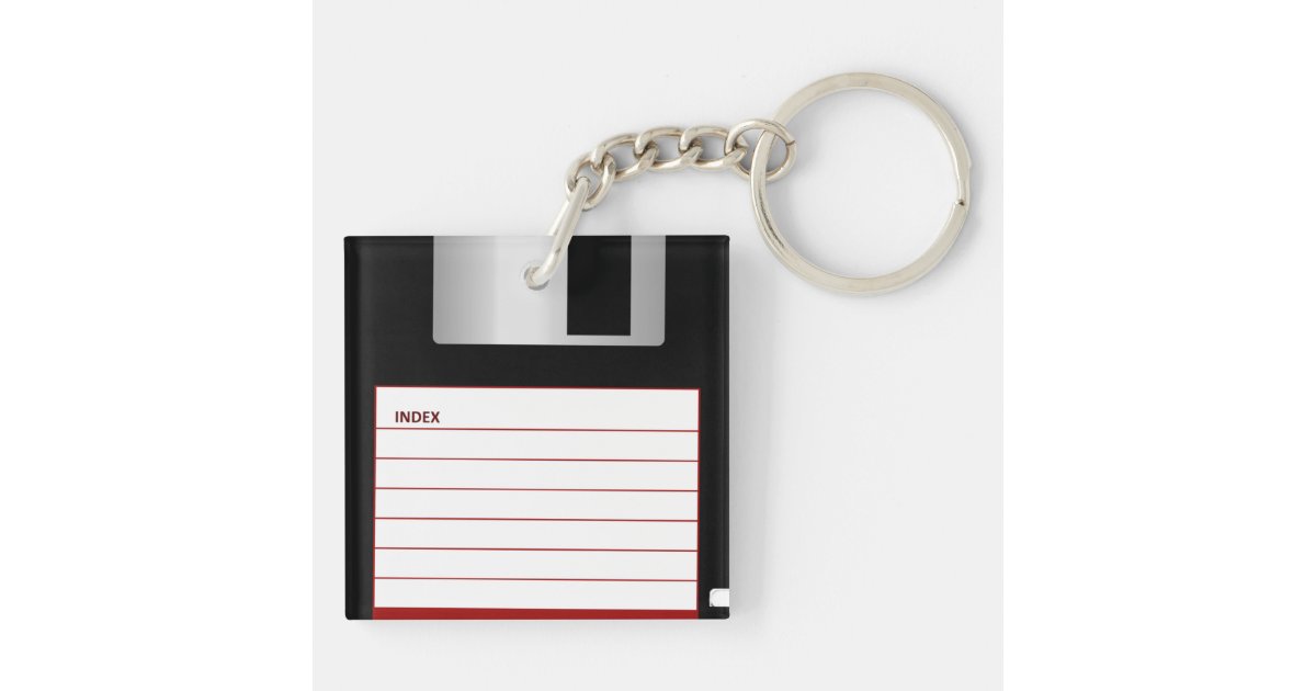 Vintage Floppy Disk Keychain Zazzle