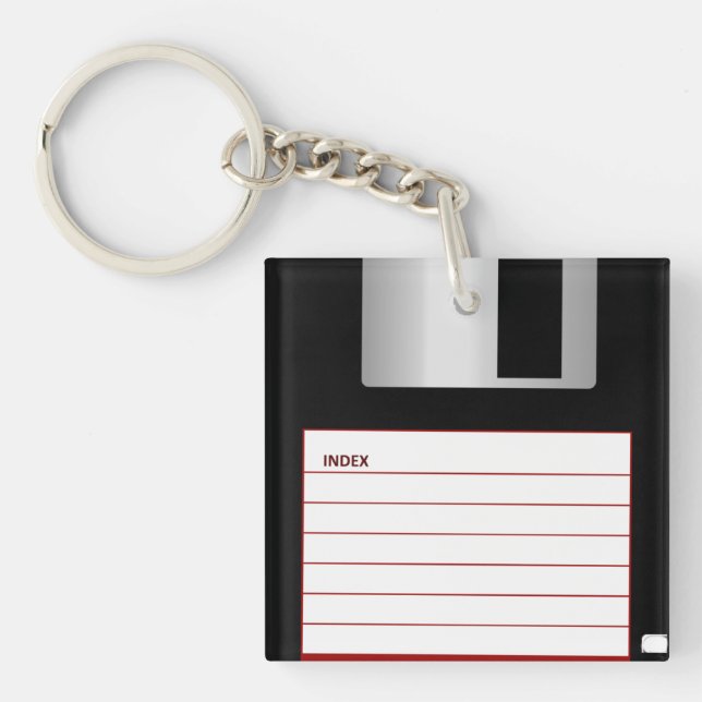 Vintage Floppy Disk Keychain (Front)
