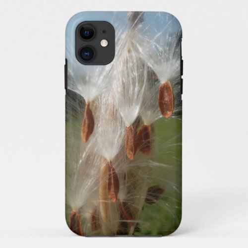 Vintage Flora and Fauna Milkweeds Floatingjpg iPhone 11 Case