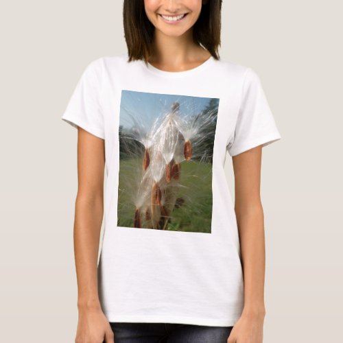 Vintage Flora and Fauna Milkweeds Floatingjpg T_Shirt