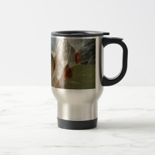 Vintage Flora and Fauna Milkweeds Floatingjpg Travel Mug