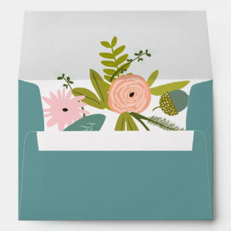 Vintage Flora and Fauna Wedding Envelopes