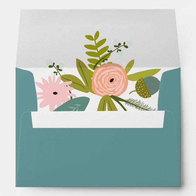 Vintage Flora and Fauna Wedding Envelopes (Back (Bottom))