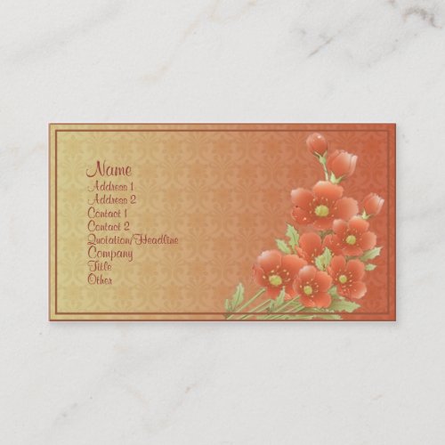Vintage Flora Business Card