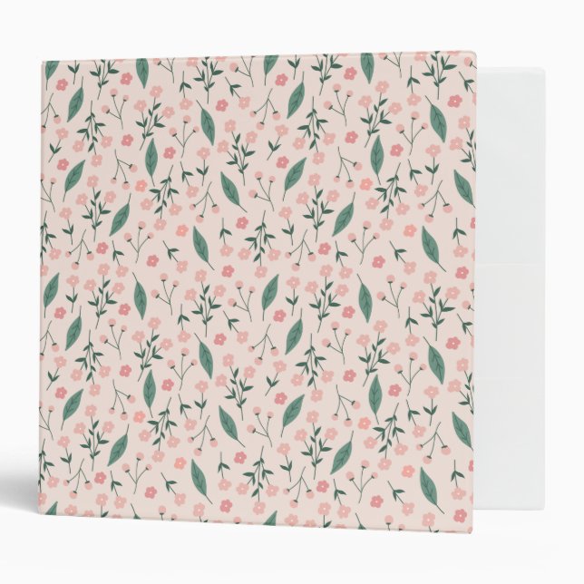 Vintage Floral  3 Ring Binder (Front/Inside)