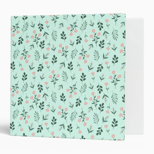 Vintage Floral  3 Ring Binder (Front/Inside)