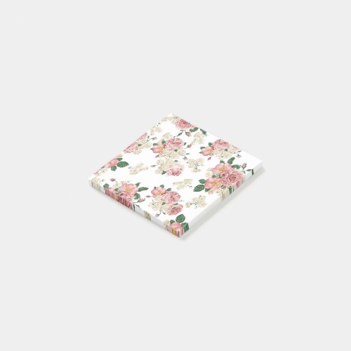 Vintage Floral 3x3 Post_it Notes