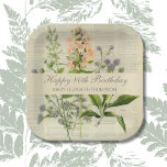Vintage Floral 80th Birthday Paper Plates<br><div class="desc">She'll love this wildflower design for her big celebration.

Customization: 80th birthday,  or another milestone birthday.
                           Name of birthday celebrant</div>