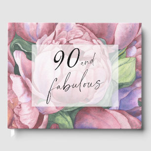 Vintage Floral 90th Birthday Party  Guest Book