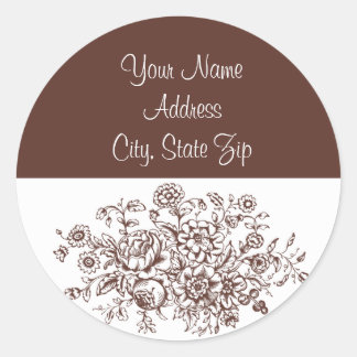Vintage Floral Address Stickers