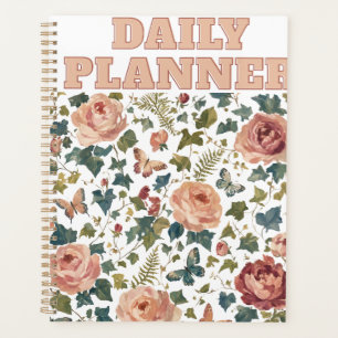 Vintage Floral and Butterfly Daily Planner