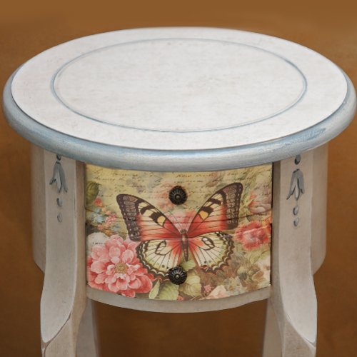 Vintage floral and butterfly decoupage tissue paper